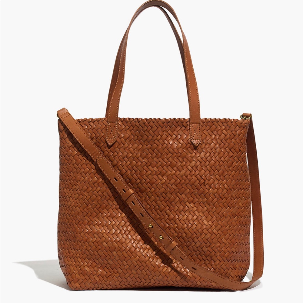 The Medium Transport Tote: Woven Leather Edition